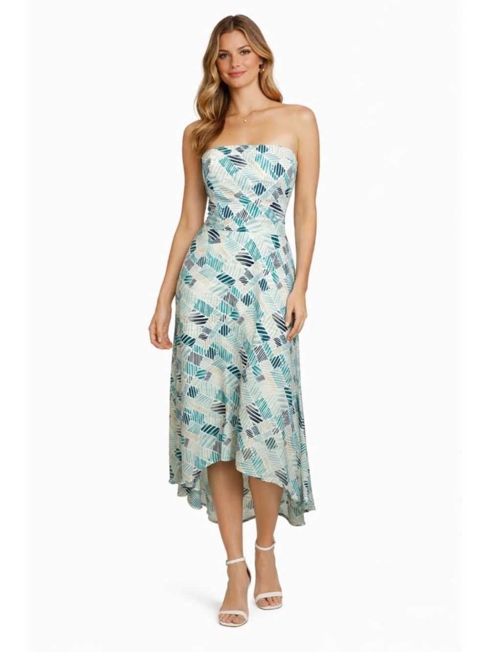 Strapless White House Black Market Dress